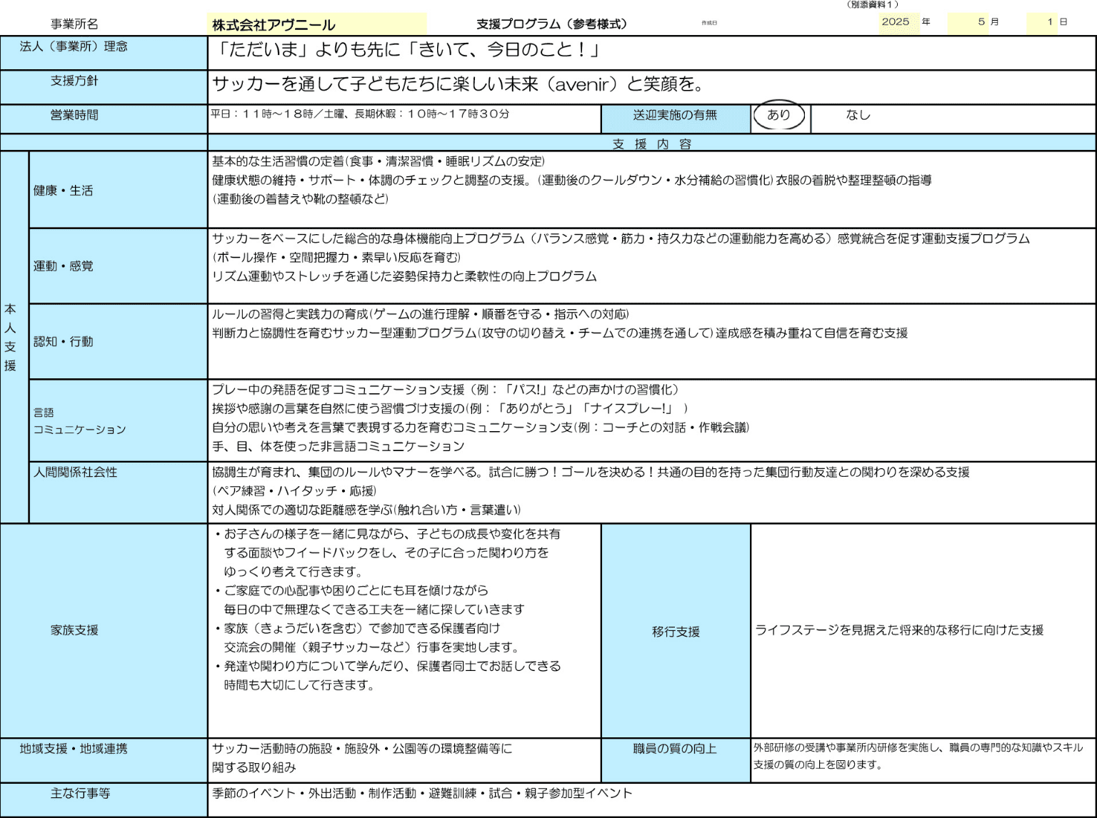 療育プログラムの画像