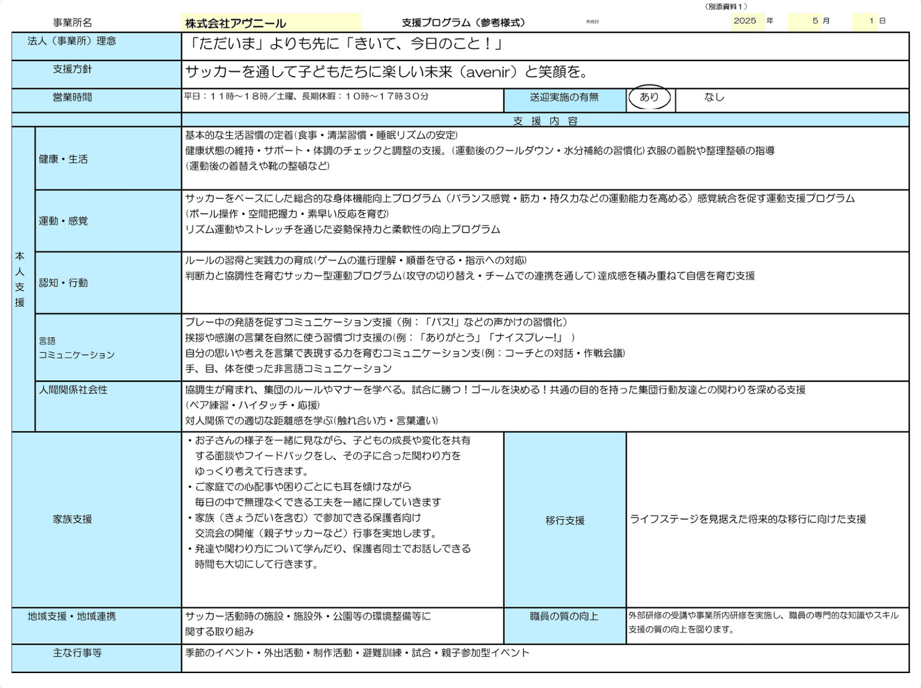 療育プログラムの画像